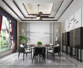 New Chinese Style Dining Room-ID:393257278