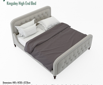 Simple European Style Double Bed-ID:205784952