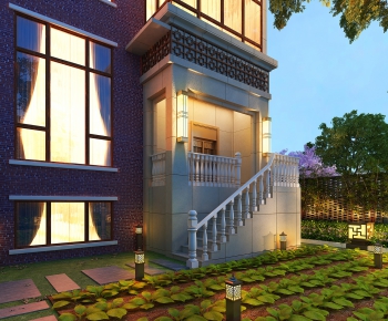 New Chinese Style Villa Appearance-ID:247709966