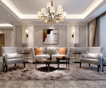 Simple European Style A Living Room-ID:425305183