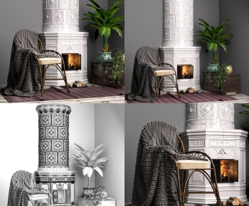 Simple European Style Fireplace-ID:807309445