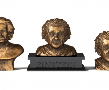 现代爱因斯坦铜雕塑装饰摆设-ID:884754989