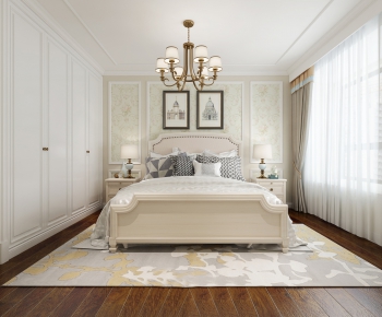 American Style Simple European Style Bedroom-ID:225961495