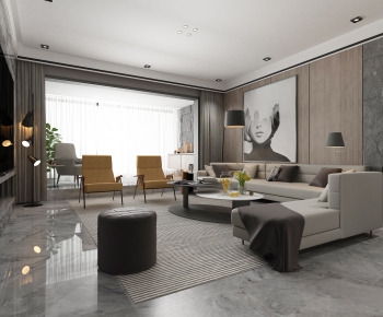 Modern A Living Room-ID:722637244