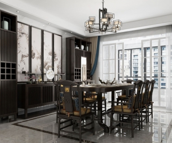 New Chinese Style Dining Room-ID:714393237