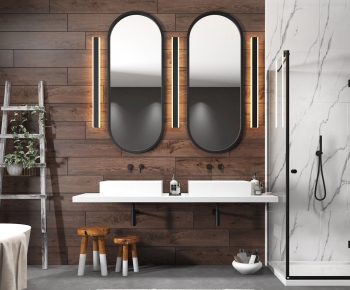 Nordic Style Bathroom Cabinet-ID:889583558