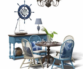Mediterranean Style Dining Table And Chairs-ID:468639797
