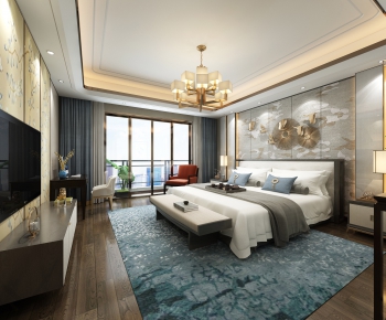 New Chinese Style Bedroom-ID:217964158