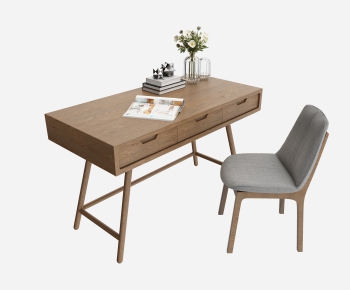Nordic Style Computer Desk And Chair-ID:562743298