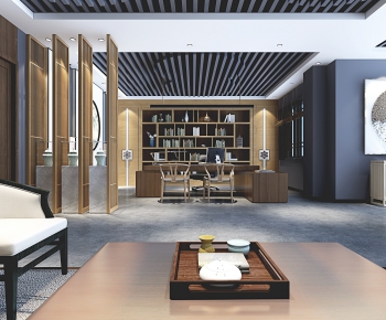 New Chinese Style Manager's Office-ID:414816885