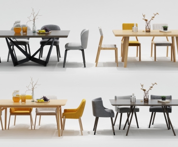 Nordic Style Dining Table And Chairs-ID:457474461