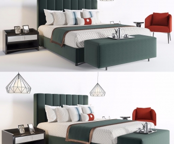 Modern Double Bed-ID:180723721