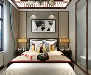 New Chinese Style Bedroom-ID:517709164