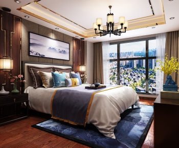 New Chinese Style Bedroom-ID:561086687