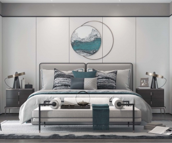 New Chinese Style Bedroom-ID:695172493