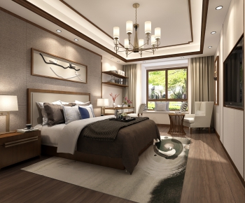 New Chinese Style Bedroom-ID:885330629