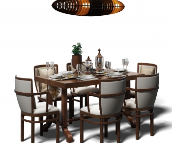 New Chinese Style Dining Table And Chairs-ID:487666513