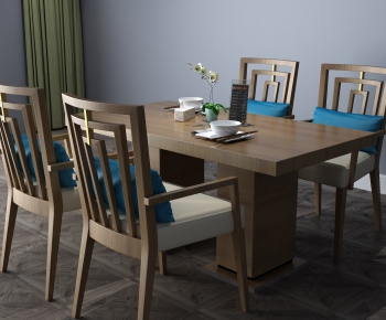 New Chinese Style Dining Table And Chairs-ID:877871773