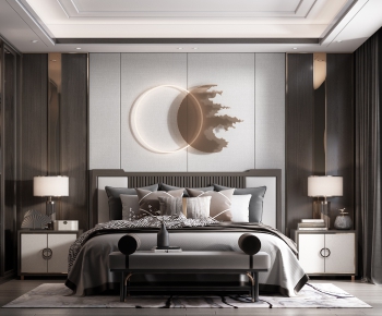 New Chinese Style Bedroom-ID:121662521