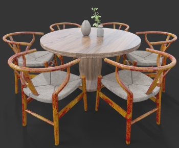 New Chinese Style Dining Table And Chairs-ID:501383581