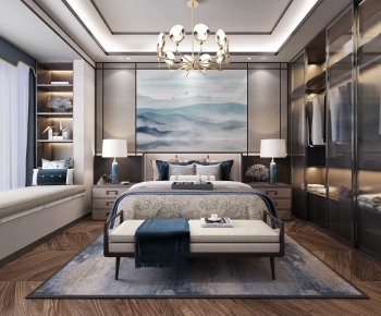 New Chinese Style Bedroom-ID:536160815