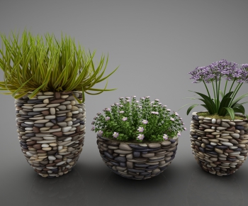 Modern Potted Green Plant-ID:769702655