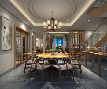 New Chinese Style Dining Room-ID:546441788