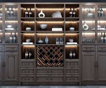 New Chinese Style Wine Cabinet-ID:384246284