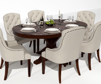 American Style Dining Table And Chairs-ID:948944638