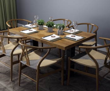 New Chinese Style Dining Table And Chairs-ID:900392165