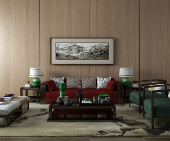 New Chinese Style Sofa Combination-ID:149987912