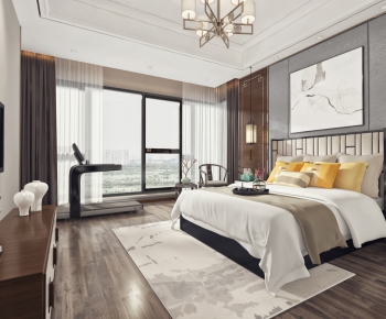 New Chinese Style Bedroom-ID:989046437