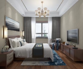 New Chinese Style Bedroom-ID:935405226