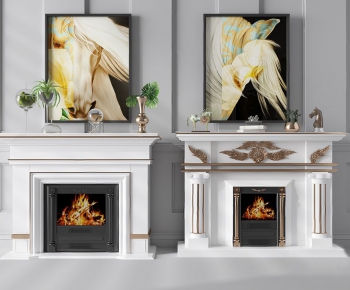 Simple European Style Fireplace-ID:696397584