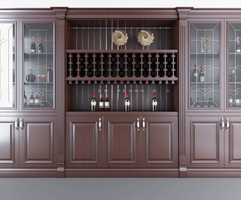 Simple European Style Wine Cabinet-ID:633585914