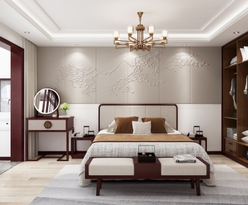 New Chinese Style Bedroom-ID:635685249