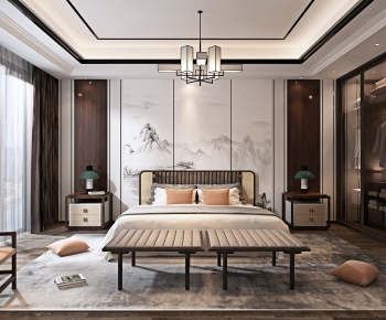 New Chinese Style Bedroom-ID:279589744