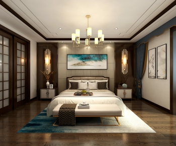 New Chinese Style Bedroom-ID:968251537