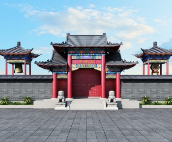 Chinese Style Ancient Architectural Buildings-ID:576046558