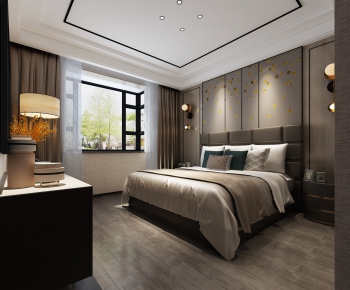 New Chinese Style Bedroom-ID:867406592