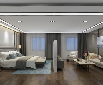 New Chinese Style Bedroom-ID:669976423