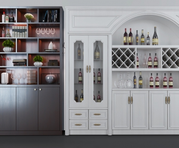 Simple European Style Wine Cabinet-ID:780832357