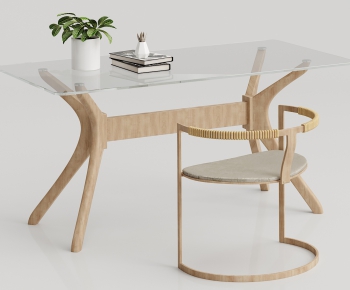 Modern Computer Desk And Chair-ID:607064112