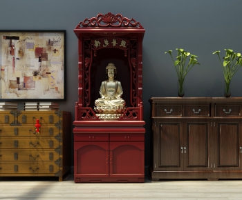 New Chinese Style Side Cabinet/Entrance Cabinet-ID:512394319