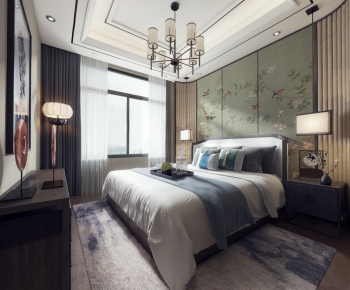 New Chinese Style Bedroom-ID:681051313