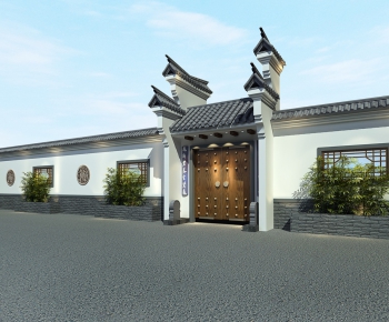 New Chinese Style Facade Element-ID:315930563