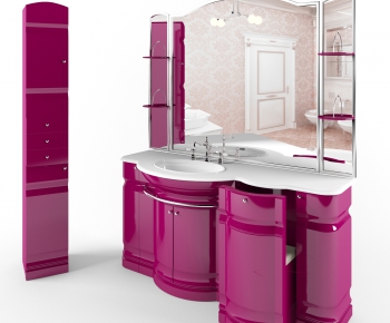 European Style Bathroom Cabinet-ID:545746596