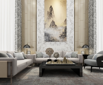 New Chinese Style Sofa Combination-ID:979334514
