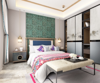 New Chinese Style Bedroom-ID:745503556