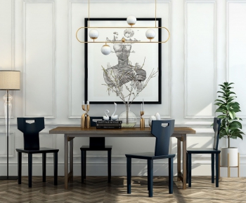 Nordic Style Dining Table And Chairs-ID:879911142